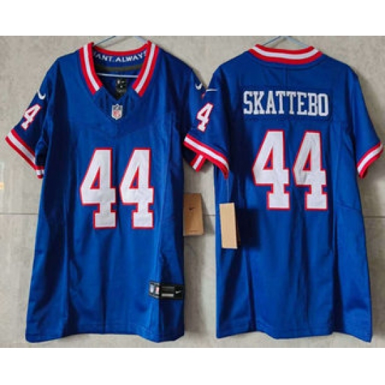 Youth New York Giants #44 Cam Skattebo Limited FUSE Blue Classic Vapor Jersey - Ujersey