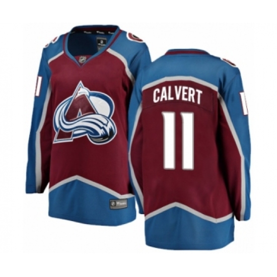 Women's Colorado Avalanche #11 Matt Calvert Authentic Maroon Home Fanatics Branded Breakaway NHL Jersey - Ujersey