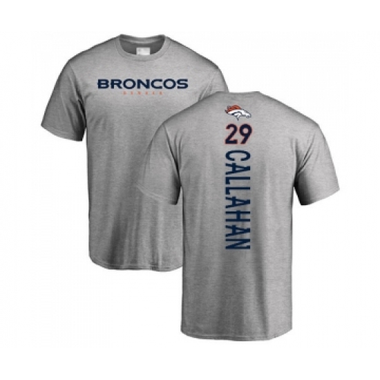 Football Denver Broncos #29 Bryce Callahan Ash Backer T-Shirt - Ujersey