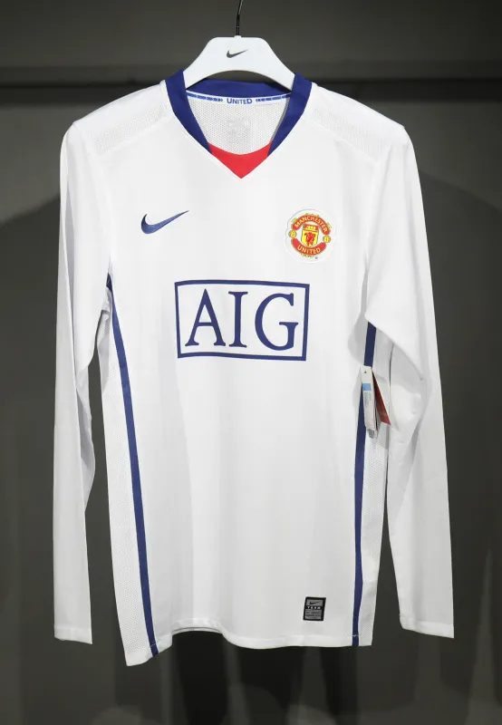 Manchester United Retro  Away Long Sleeve Football Jersey Shirt 2008/09