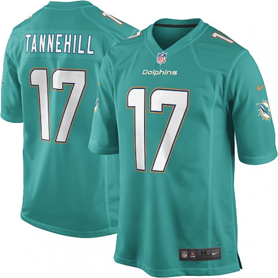 Youth Nike Miami Dolphins #17 Ryan Tannehill Game Aqua Green Team Color NFL Jersey - Ujersey