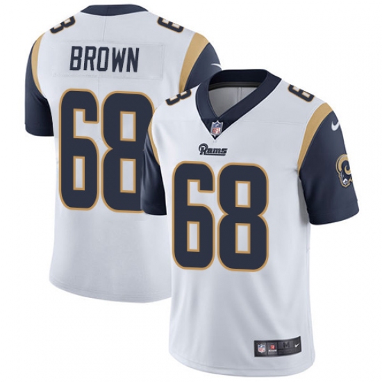 Youth Nike Los Angeles Rams #68 Jamon Brown White Vapor Untouchable Limited Player NFL Jersey - Ujersey