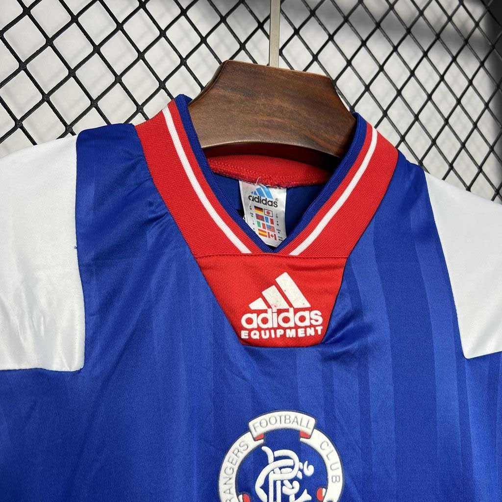 Rangers FC Retro Soccer Jersey Home Custom Shirt 1992-94 - ujerseystore