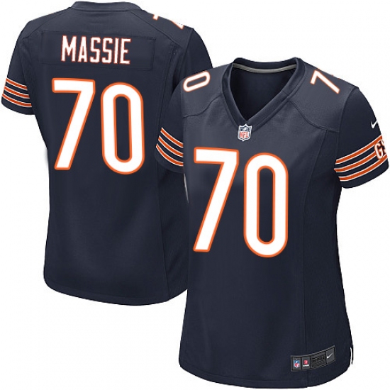 Women's Nike Chicago Bears #70 Bobby Massie Game Navy Blue Team Color NFL Jersey - Ujersey