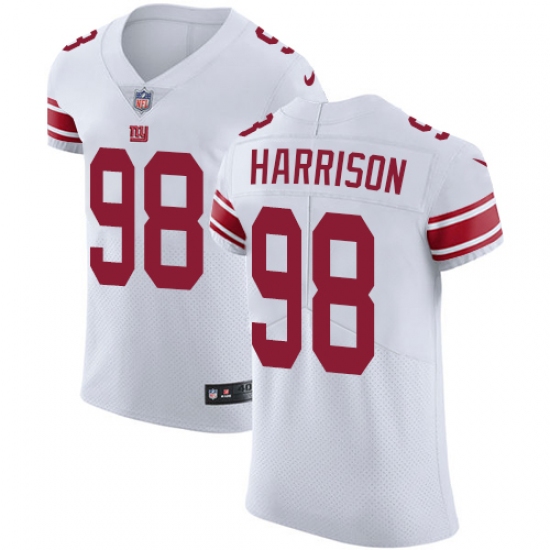Men's Nike New York Giants #98 Damon Harrison White Vapor Untouchable Elite Player NFL Jersey - Ujersey