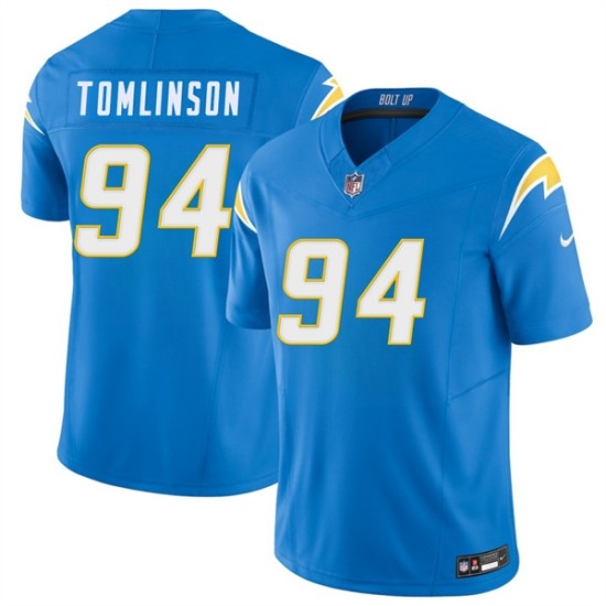 Men's Los Angeles Chargers #94 Dalvin Tomlinson Blue 2026 F.U.S.E. Vapor Limited Football Stitched Jersey - Ujersey