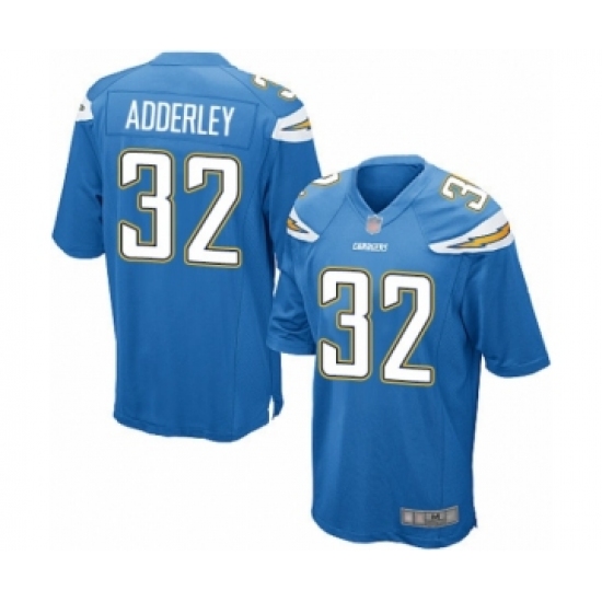 Men's Los Angeles Chargers #32 Nasir Adderley Game Electric Blue Alternate Football Jersey - Ujersey