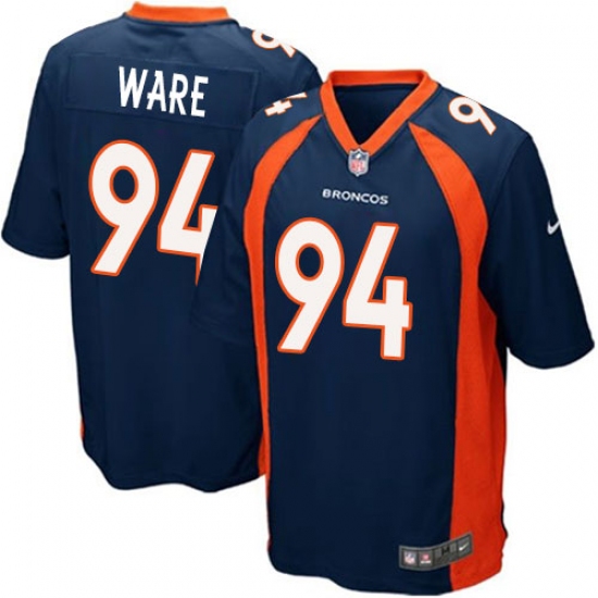 Men's Nike Denver Broncos #94 DeMarcus Ware Game Navy Blue Alternate NFL Jersey - Ujersey