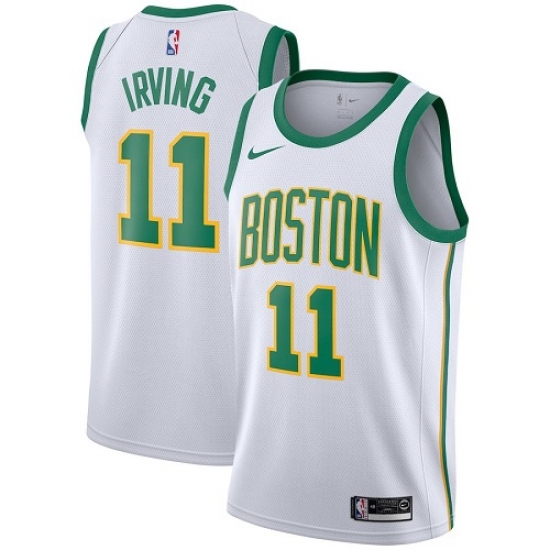 Men's Nike Boston Celtics #11 Kyrie Irving Swingman White NBA Jersey - City Edition - Ujersey