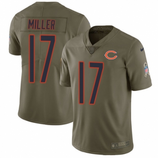 Youth Nike Chicago Bears #17 Anthony Miller Limited Olive 2017 Salute to Service NFL Jersey - Ujersey