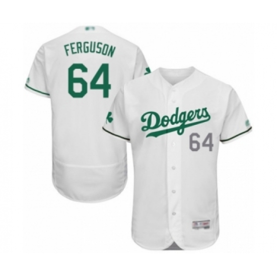 Men's Los Angeles Dodgers #64 Caleb Ferguson White Celtic Flexbase Authentic Collection Baseball Player Jersey - Ujersey
