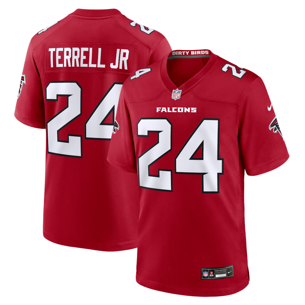 Men's Atlanta Falcons A.J. Terrell Nike Red Game Jersey - Ujersey Shop