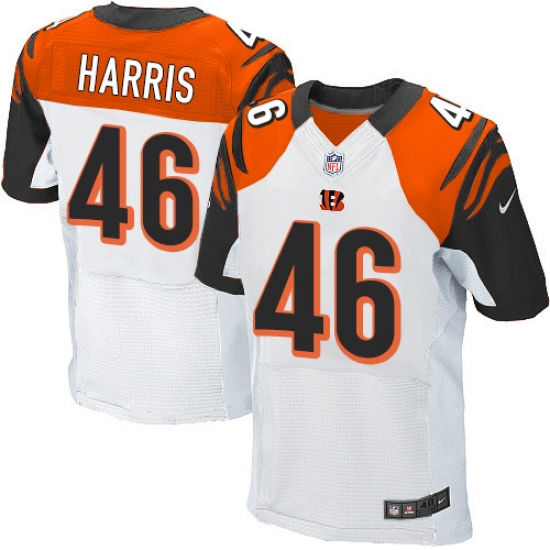Men's Nike Cincinnati Bengals #46 Clark Harris White Elite Player NFL Jersey - Ujersey