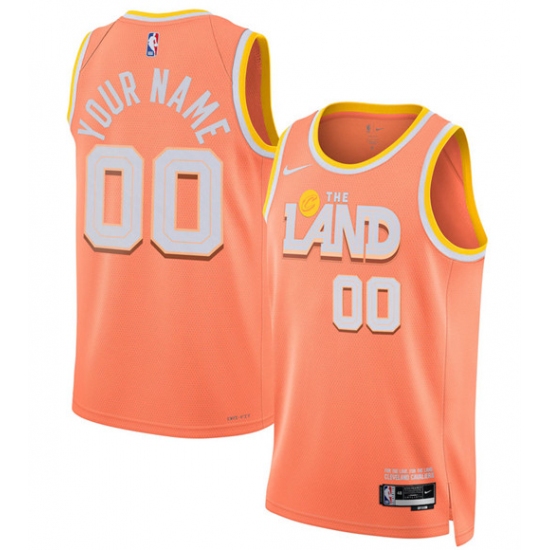 Men's Cleveland Cavaliers Active Player Custom Orange 2025-26 City Edition Swingman Stitched Jersey - Ujersey
