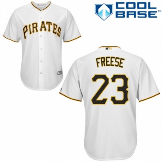 Youth Majestic Pittsburgh Pirates #23 David Freese Replica White Home Cool Base MLB Jersey - Ujersey