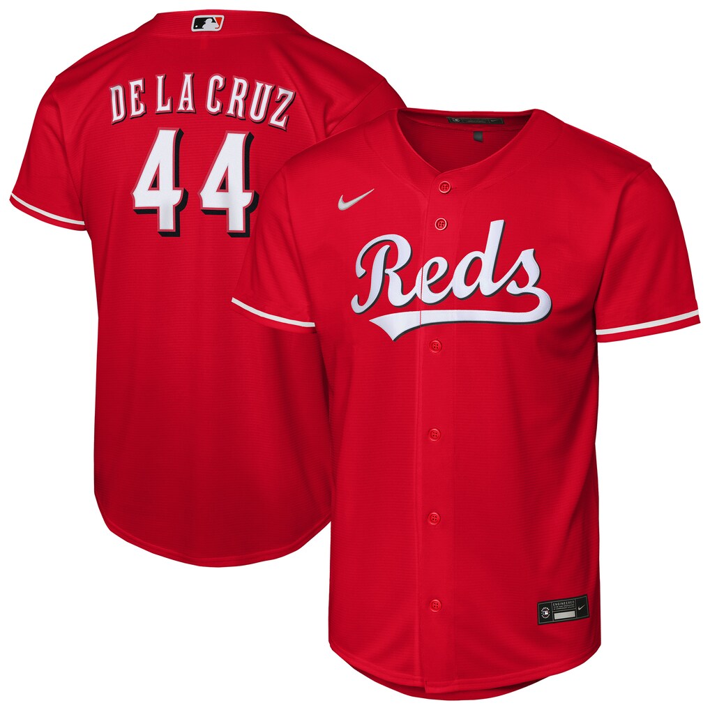 Youth Cincinnati Reds Elly De La Cruz Nike Red Alternate Replica Jersey - ujerseystore