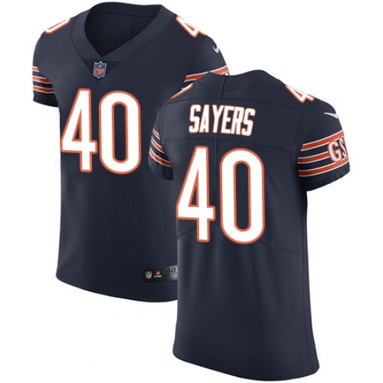 Men's Nike Chicago Bears #40 Gale Sayers Navy Blue Team Color Vapor Untouchable Elite Player NFL Jersey - Ujersey