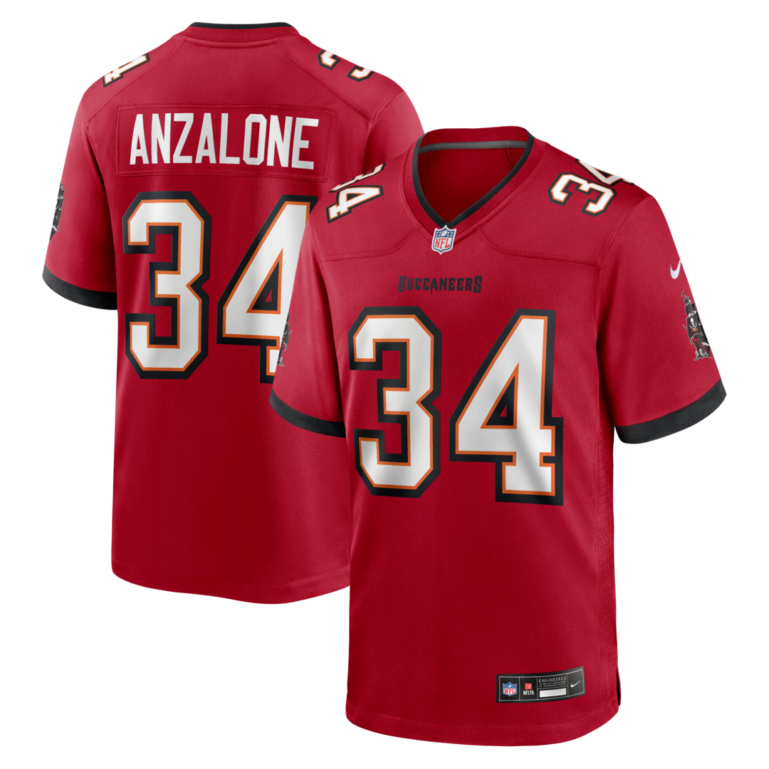 Men's Tampa Bay Buccaneers Alex Anzalone Nike Red Team Game Jersey - SUjersey01
