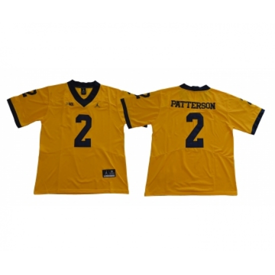 Michigan Wolverines 2 Shea Patterson Yellow College Football Jersey - Ujersey