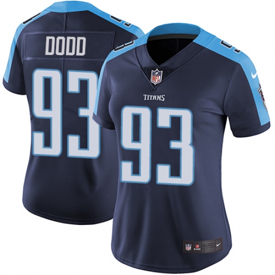 Women's Nike Tennessee Titans #93 Kevin Dodd Navy Blue Alternate Vapor Untouchable Limited Player NFL Jersey - Ujersey