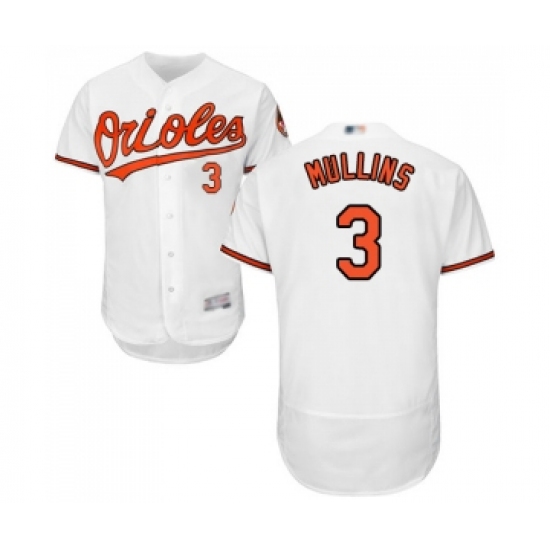 Men's Baltimore Orioles #3 Cedric Mullins White Home Flex Base Authentic Collection Baseball Jersey - Ujersey
