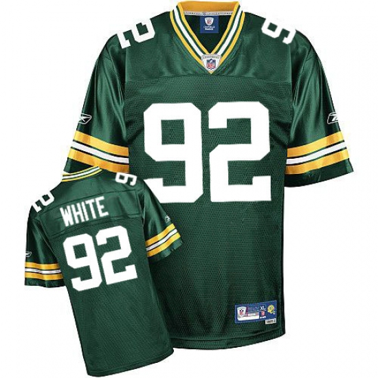 Reebok Green Bay Packers #92 Reggie White Green Team Color Premier EQT Throwback NFL Jersey - Ujersey
