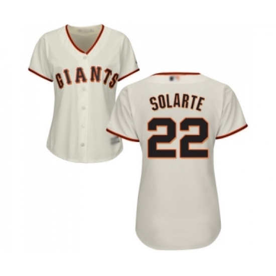 Women's San Francisco Giants #22 Yangervis Solarte Replica Cream Home Cool Base Baseball Jersey - Ujersey