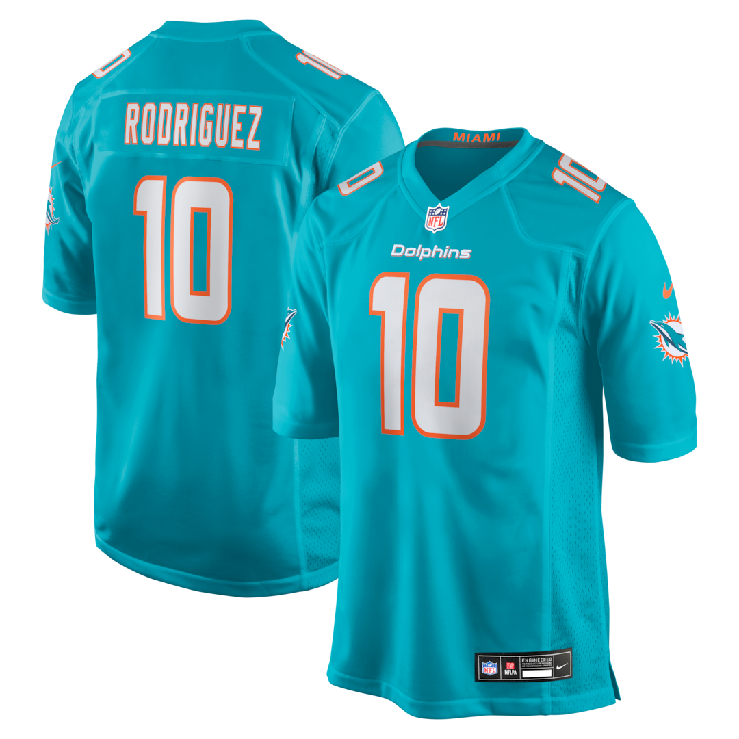 Men's Miami Dolphins Jacob Rodriguez Nike Aqua Game Jersey