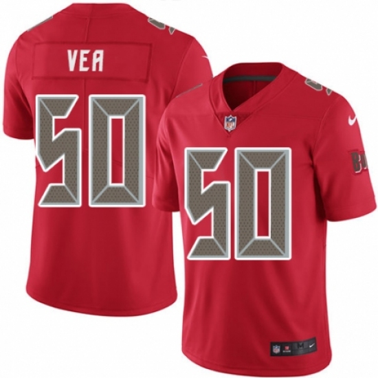 Youth Nike Tampa Bay Buccaneers #50 Vita Vea Limited Red Rush Vapor Untouchable NFL Jersey - Ujersey