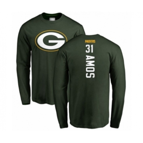 Football Green Bay Packers #31 Adrian Amos Green Backer Long Sleeve T-Shirt - Ujersey