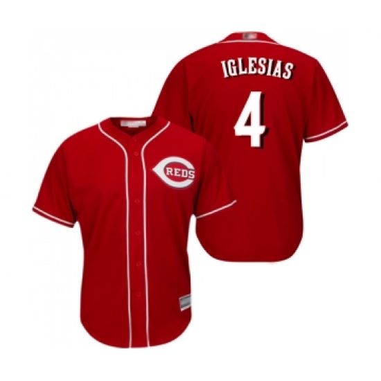 Men's Cincinnati Reds #4 Jose Iglesias Replica Red Alternate Cool Base Baseball Jersey - Ujersey