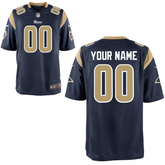 Men's Los Angeles Rams Nike Navy Custom Game Jersey - Ujersey