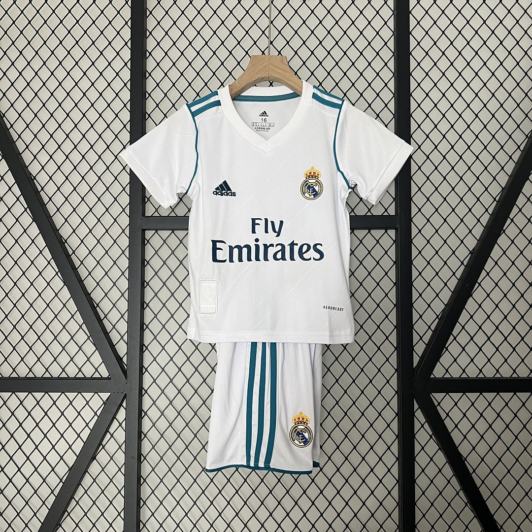 Real Madrid Retro Jersey Home Kids Kit Jersey+Shorts 2017/18 - U-jersey