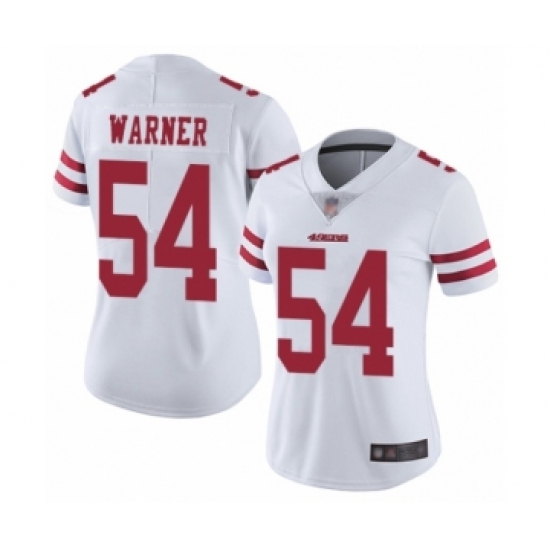 Women's San Francisco 49ers #54 Fred Warner White Vapor Untouchable Limited Player Football Jersey - Ujersey