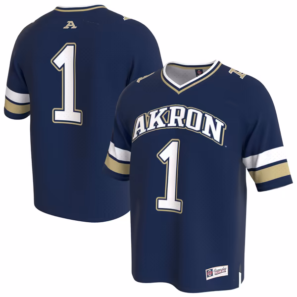 Youth GameDay Greats Navy Akron Zips Lightweight Collegiate Football Fashion Jersey - Ujersey