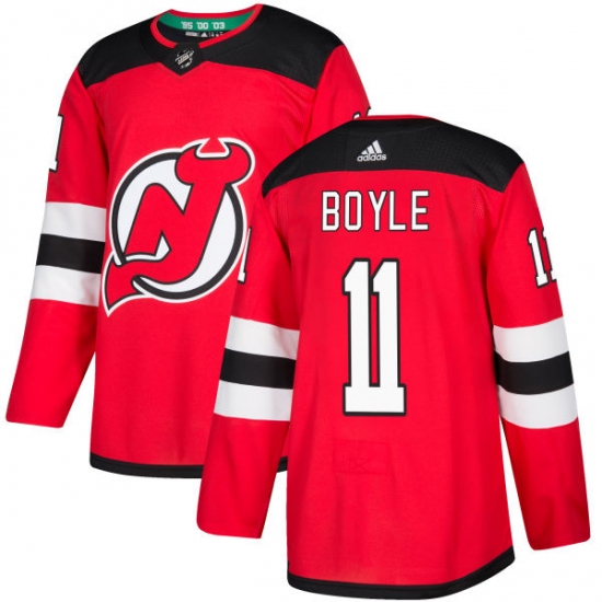 Men's Adidas New Jersey Devils #11 Brian Boyle Authentic Red Home NHL Jersey - Ujersey
