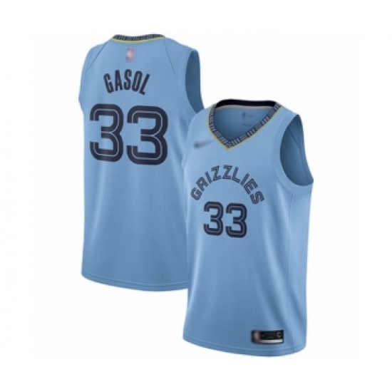 Women's Memphis Grizzlies #33 Marc Gasol Swingman Blue Finished Basketball Jersey Statement Edition - Ujersey
