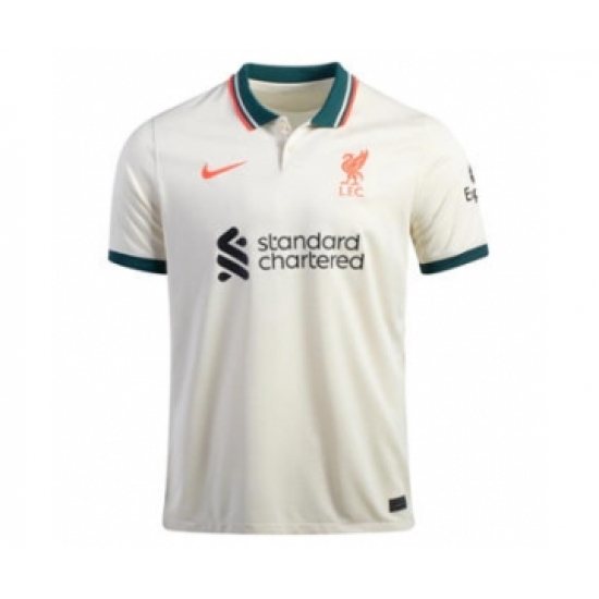 Men's Liverpool 21-22 White Away Soccer Jersey