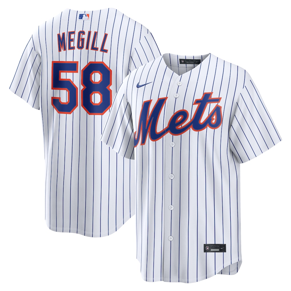 Men's New York Mets Tylor Megill Nike White Home Replica Jersey - Ujersey Shop