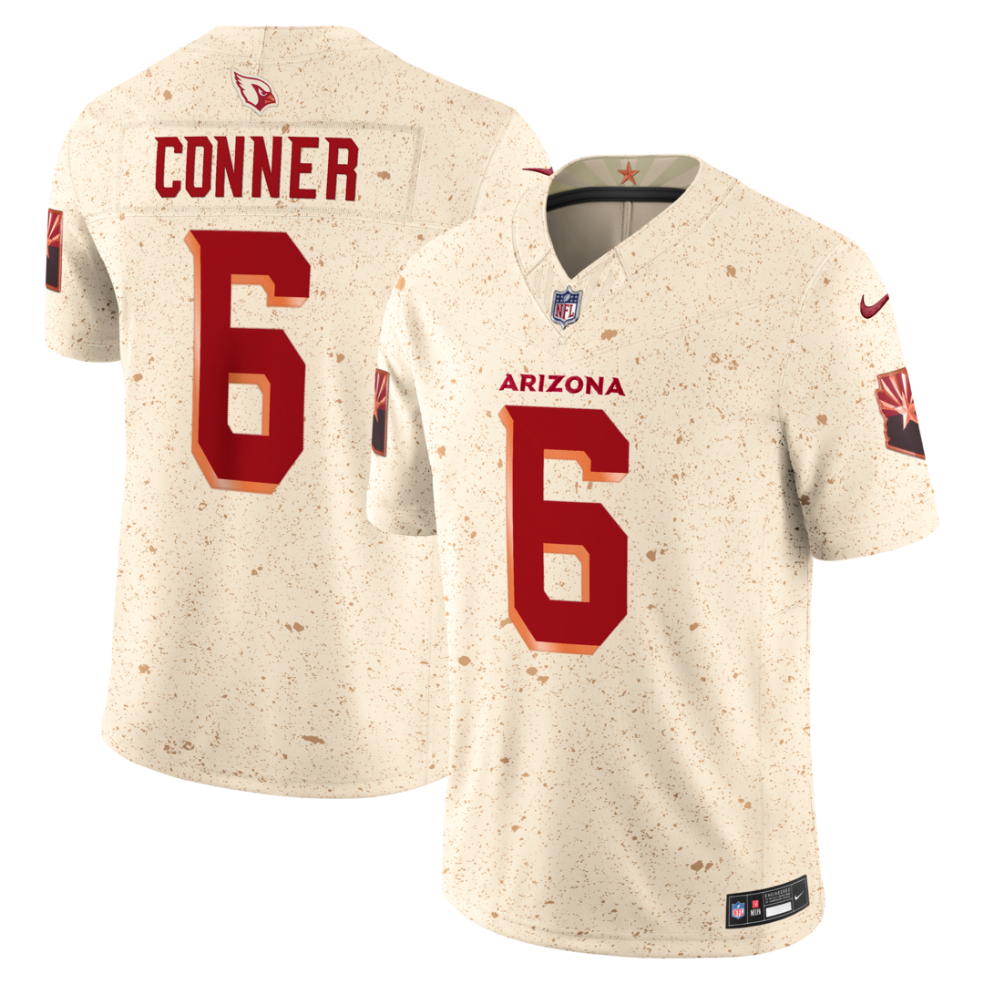 Men's Arizona Cardinals James Conner Nike Natural 2025 Rivalries Collection Stitched Limited Jersey - U-jersey