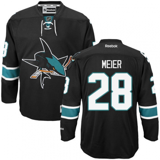 Men's Reebok San Jose Sharks #28 Timo Meier Authentic Black Third NHL Jersey - Ujersey