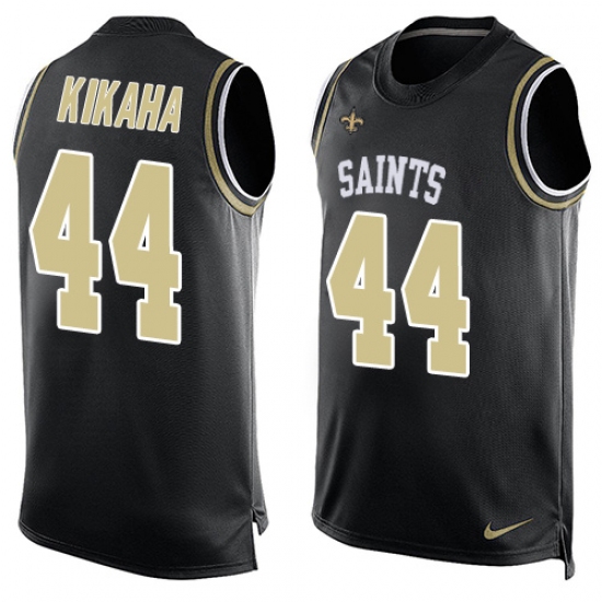 Men's Nike New Orleans Saints #44 Hau'oli Kikaha Limited Black Player Name & Number Tank Top NFL Jersey - Ujersey