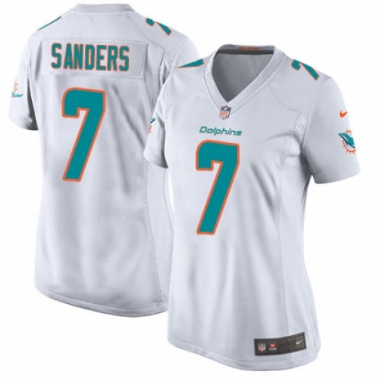Women's Nike Miami Dolphins #7 Jason Sanders Game White NFL Jersey - Ujersey