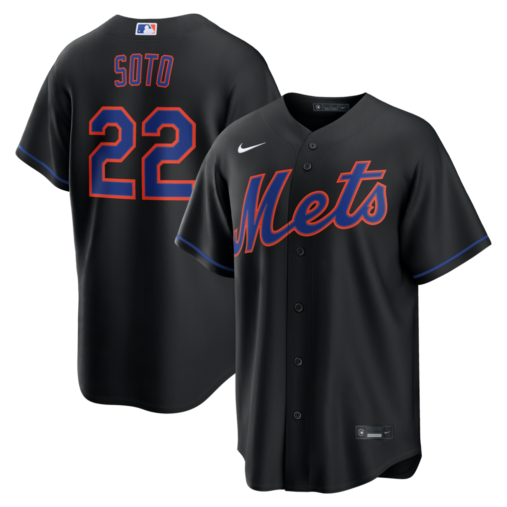 Men's New York Mets Juan Soto Nike Black Alternate Replica Jersey - Ujersey Shop