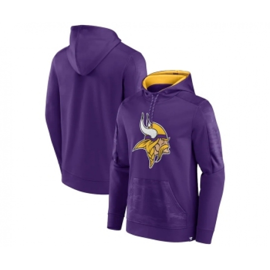 Men's Minnesota Vikings Purple On The Ball Pullover Hoodie - Ujersey NHL