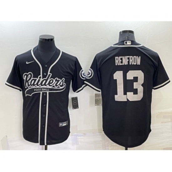 Men's Las Vegas Raiders #13 Hunter Renfrow Black Stitched MLB Cool Base Nike Baseball Jersey - Ujersey