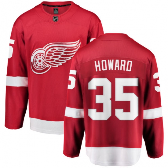 Men's Detroit Red Wings #35 Jimmy Howard Fanatics Branded Red Home Breakaway NHL Jersey - Ujersey