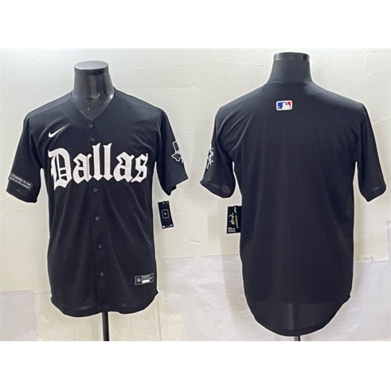 Men's Dallas Cowboys Blank Black 'Gothic Lone Star Edition' Limited Stitched Baseball Jersey - Ujersey