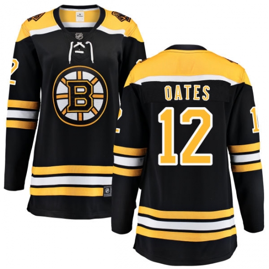 Women's Boston Bruins #12 Adam Oates Authentic Black Home Fanatics Branded Breakaway NHL Jersey - Ujersey