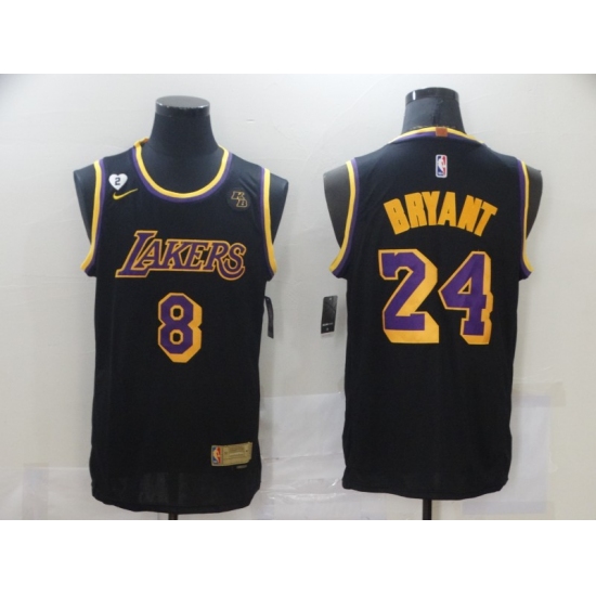 Men's Nike Los Angeles Lakers Kobe Bryant Swingman Black NBA Jersey - Ujersey